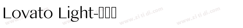 Lovato Light字体转换